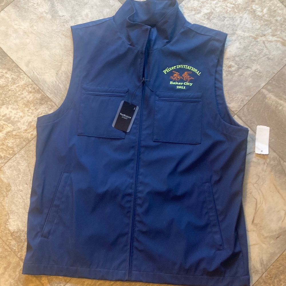 Mens Vest, Pfizer Team Roping Logo